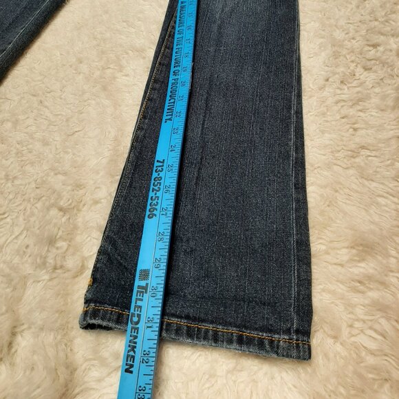 Michael Kors Woman's Blue Zipper Pockets Boot Cut Jeans Size: 4 - Picture 7 of 12